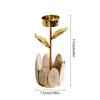 Decorative Wood Tealight Candle Holder Elegant Metal Flower Shape Potted Plant Candle Stand Candlesticks Home Decors