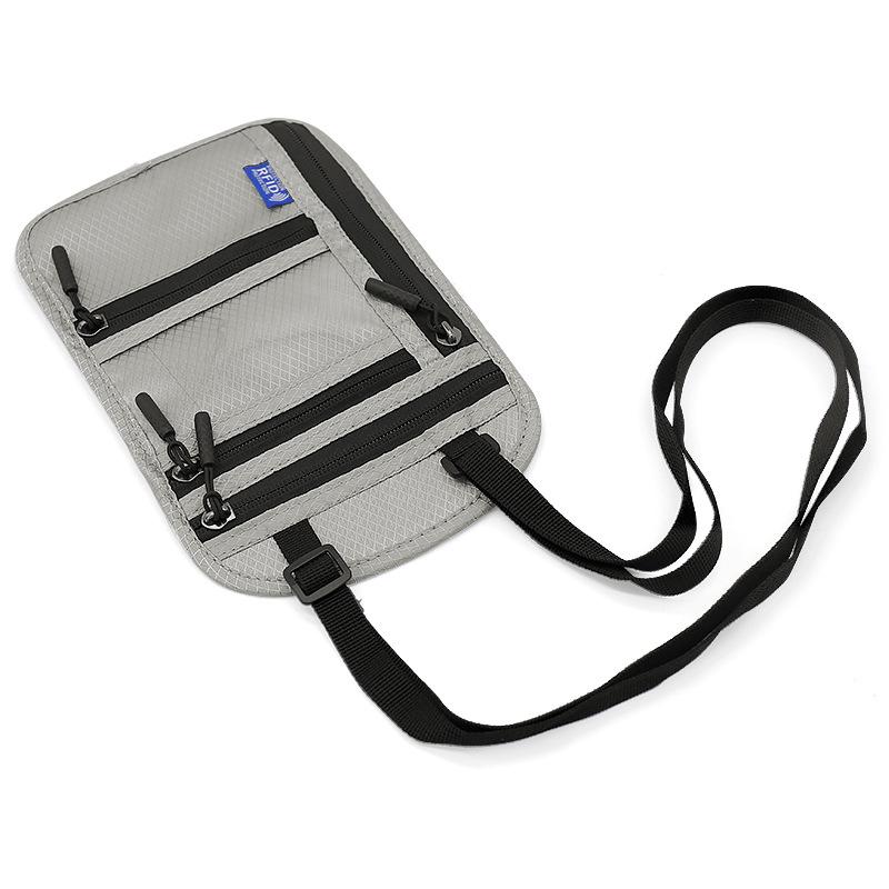 Borsa Passaporto Multifunzione RFID da Collo e Spalla con Protezione Documenti