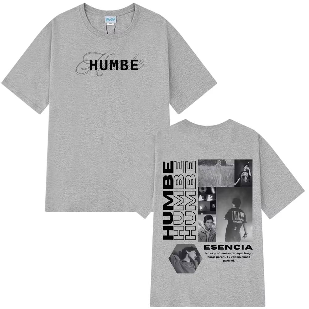 Singer Humbe Esencia Tour 2026 graphics Unisexs Tshirt Fashion Hip Hop Oversized Retro Unisex Oneck Short Sleeve shirt