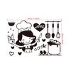 Girl Loves To Cook Print Wall Stickers Kitchen Decoration Household Decorative Ornaments