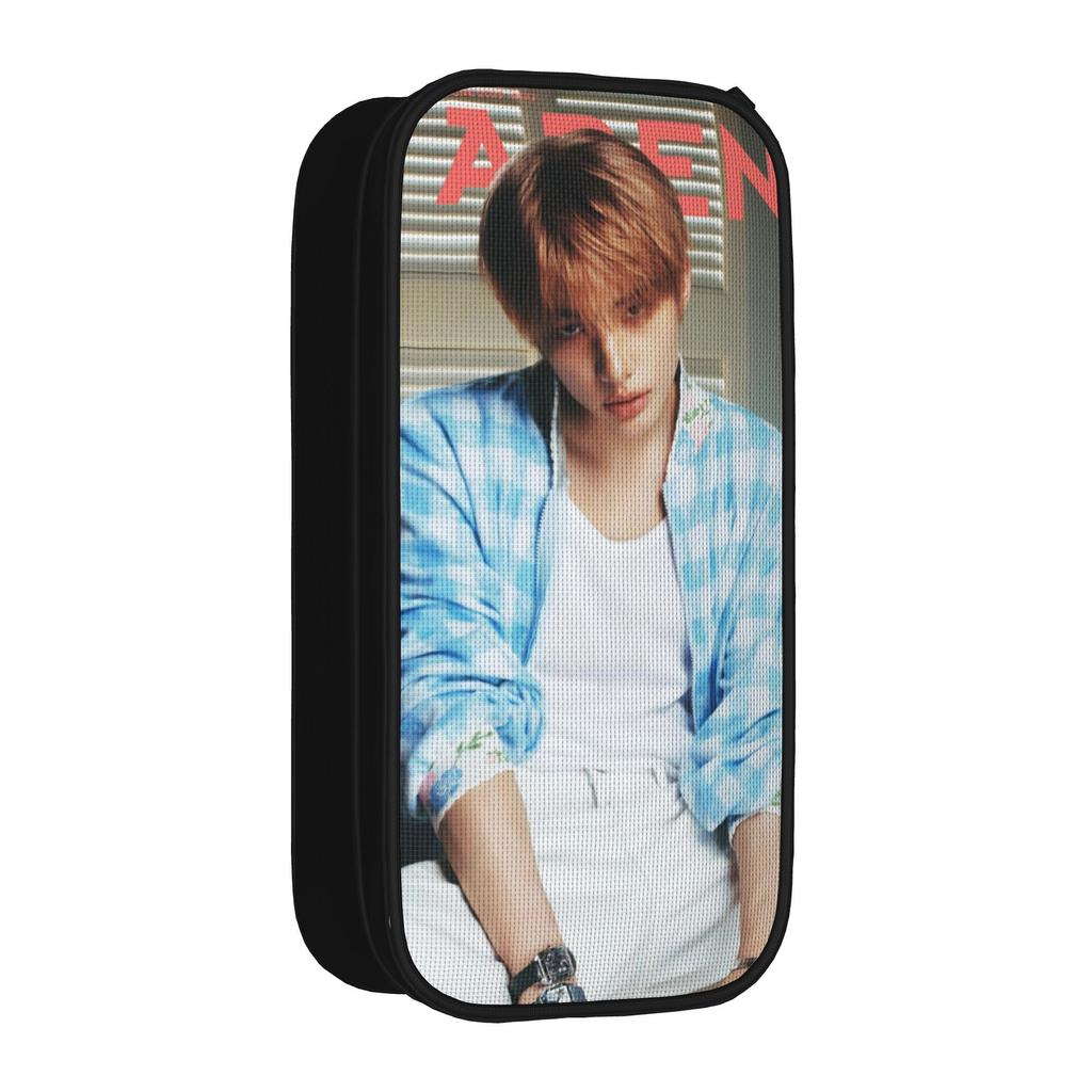 Cute Hyunjin Kpop Idol Pencil Cases Korean Star Pencilcases Pen for Student Large Storage Bags School Supplies Gift Stationery