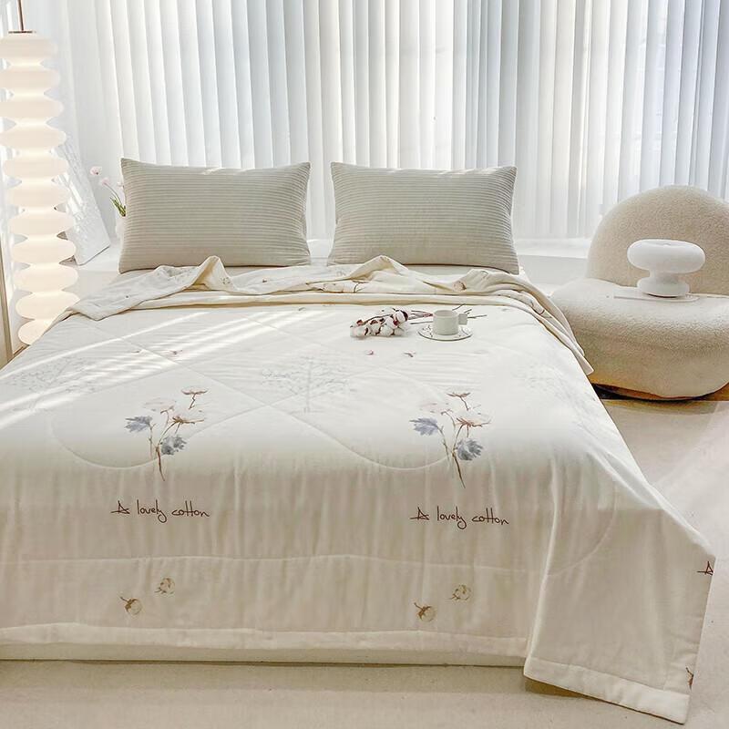 Manyaju Xinjiang Cotton Printed Summer Quilt - Cotton Blossom Love