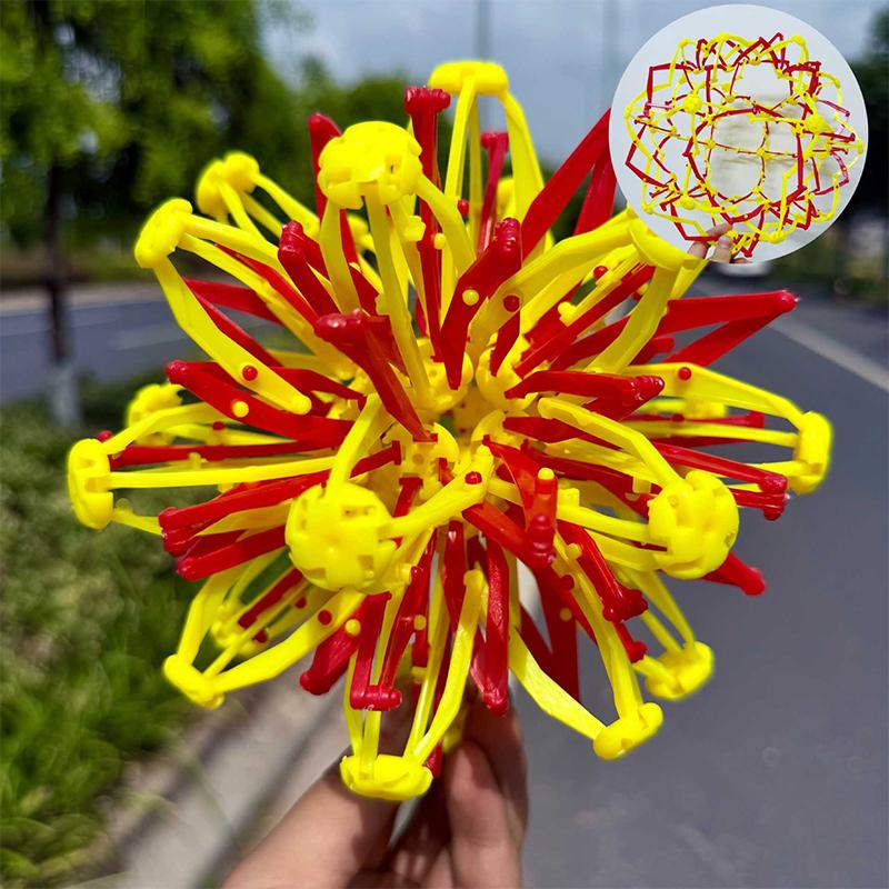 2Pcs Expandable Magic Ball Large Retractable Ball Toy Stress Relief Breathing Ball Colorful Magic Toys Yoga Relaxation Gift