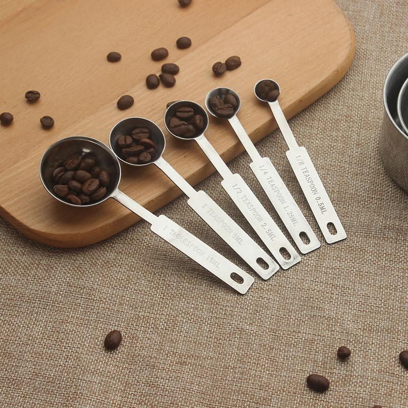 Stainless Versatile Steel Measuring Cups And Spoons Set For Baking Coffee And Treats Sweet