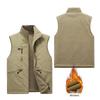 Men's Reversible Fall/Winter Workwear Vest: Waterproof, Multi-Pocket, Plus Velvet
