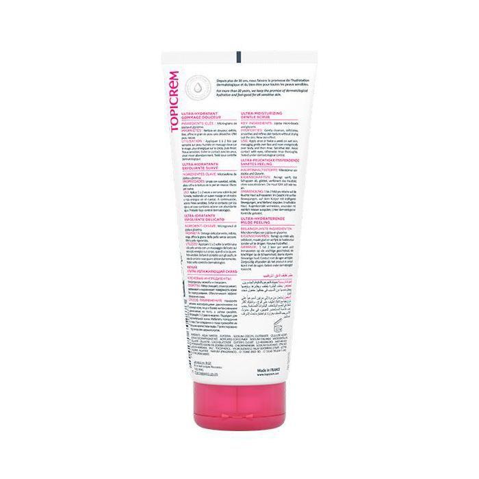 Gommage - Topicrem - Douceur Visage &amp; Corps - 200ml - Hypoallergénique - Peaux Sensibles