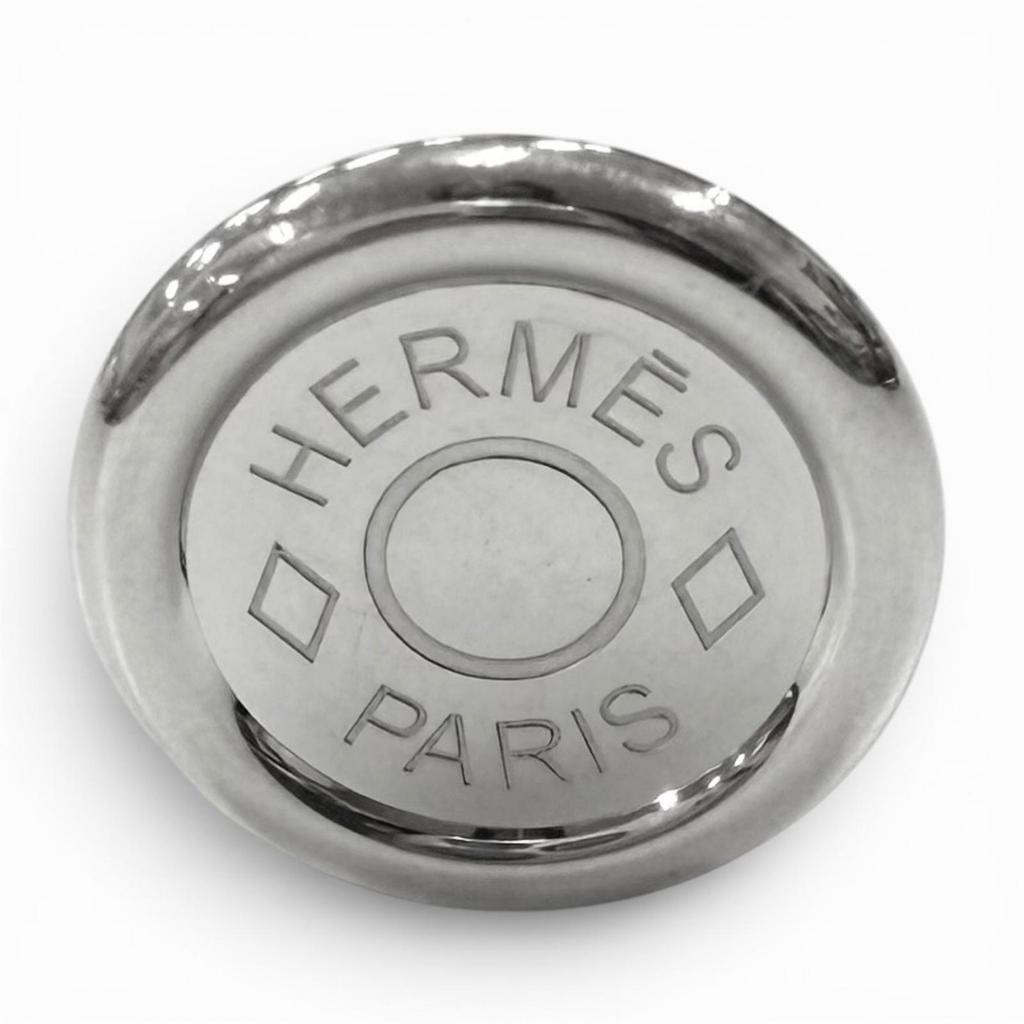 Excellent HERMES Cufflinks cufflinks Serie motif Crude Cell Silver AG925 mens Used