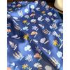 Korean Style Printed Silk Like Square Scarf For Women Sun Protection