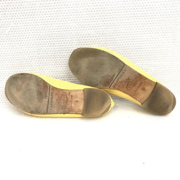 TOCCA Leather Ballet Flat Shoes Pumps Japan Size 6 Yellow(USED)