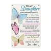 Butterfly Metal Wall Art Inspirational Daughter Gift Home Decor