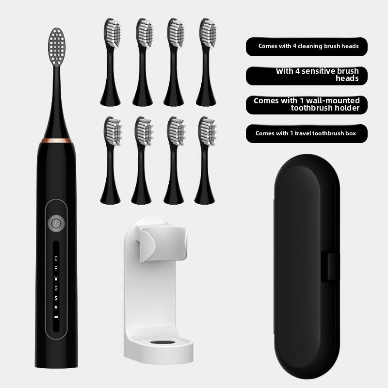 Weiche Borsten Elektrische Zahnbürste für Erwachsene Smart Home Schallzahnbürste Tragbar für Paare Lade-Set