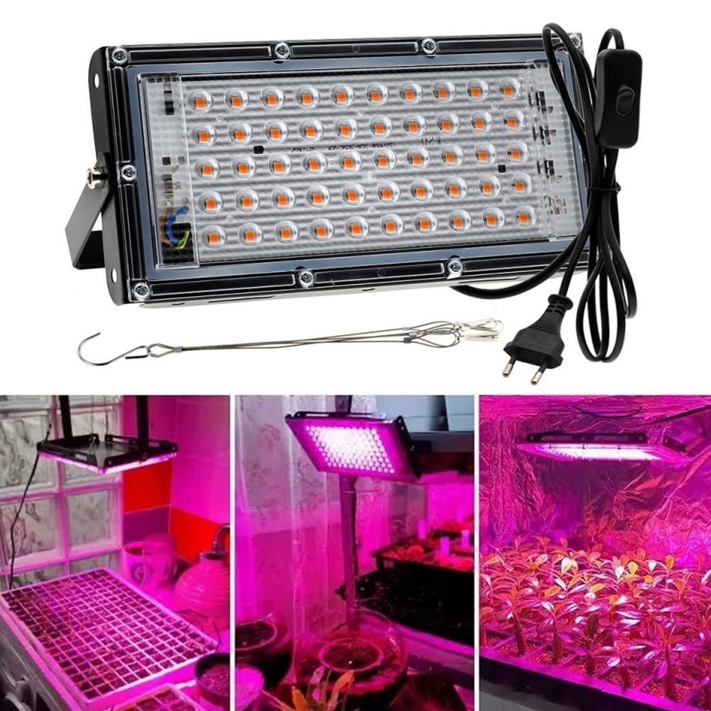 LED Plant Grow Light 50W 100W Full Spectrum Phyto Lamp For Veg And Flower Indoor Hydroponics System Heat Dissipation Grow Lamp