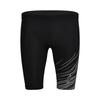 Li Ning Swimming Series Printed Mid Waist Straight Leg Swim Trunks Men swimwear Black ASLT091-1
