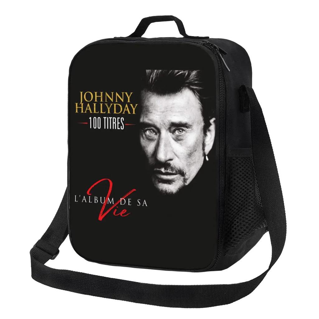 Johnny Hallyday Französischer Sänger Wiederverwendbare Lunchbox Multifunktion Heavy Metal Rock Kühler Thermische Lebensmittelisolierte Lunchtasche Schule