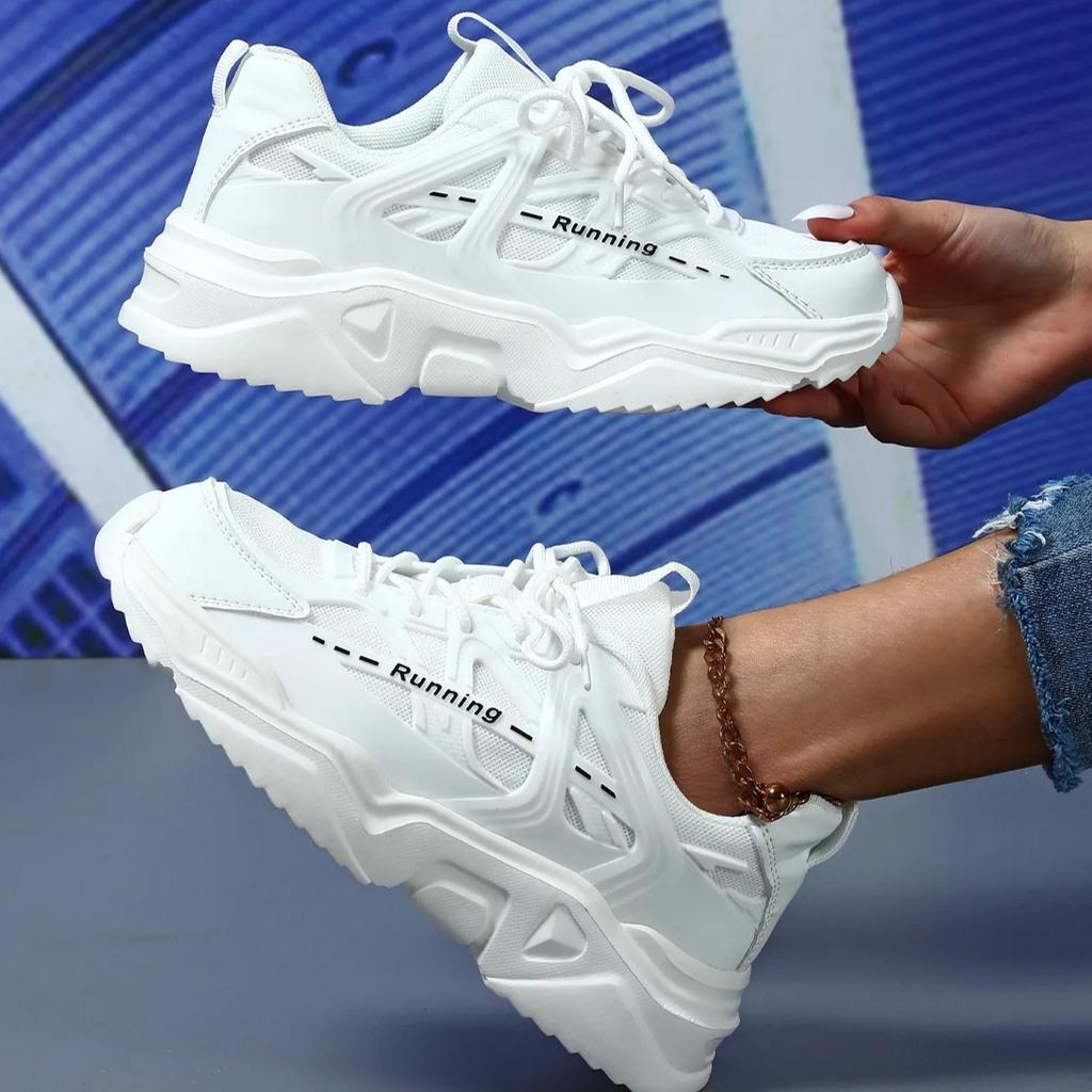 Breathable Chunky Sneakers Trendy Platform Shoes Women Fashion Casual Sports Shoes Men's Outdoor Walking Shoes Thick Sole
