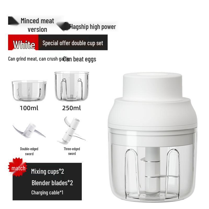Electric Garlic Chopper & Meat Grinder: Garlic Press, Crusher, Masher, Mixer, Automatic Household Tool.