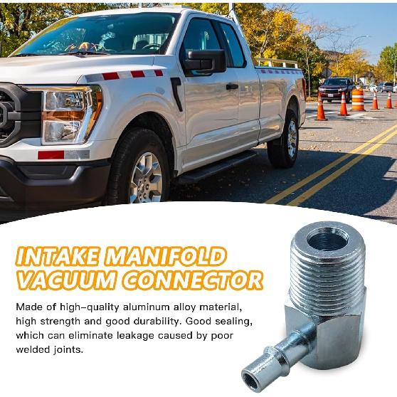 2024 New Upgraded Intake Manifold Vacuum Fitting 90 ° 3/8in NPT 1/4in Nipple Steel