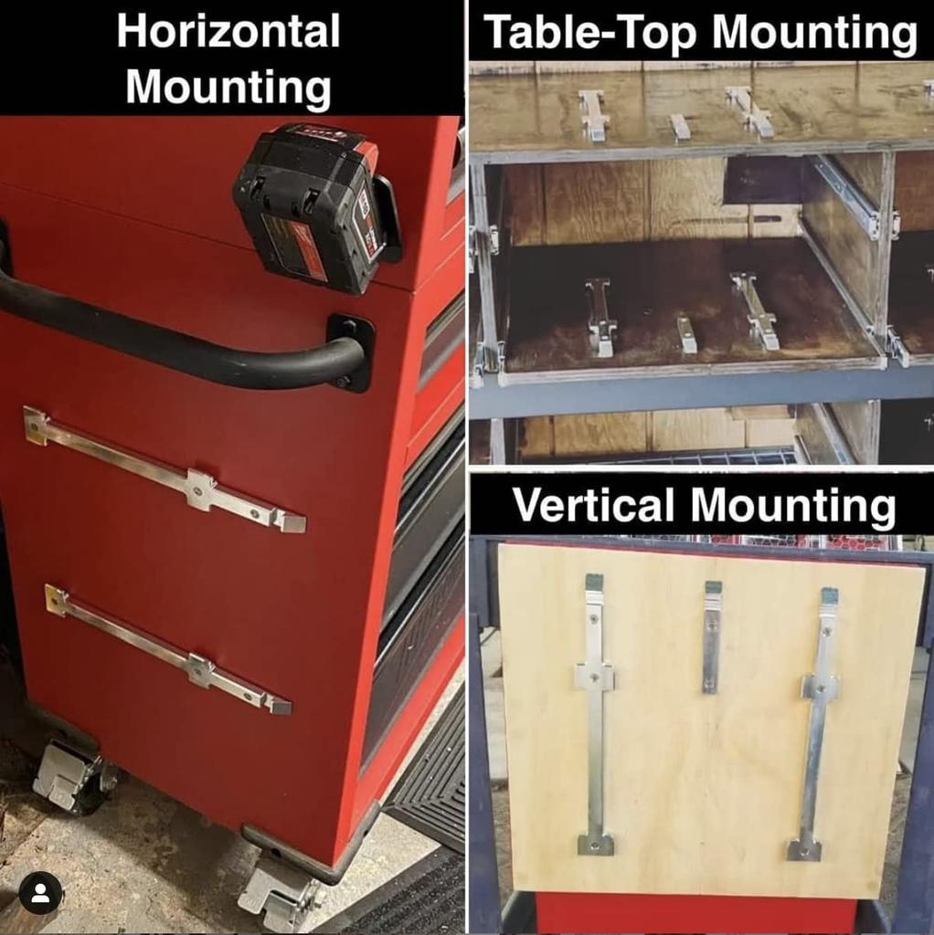 Unbeaten Path Designs Solid Aluminum Single Wide VersaMount Set for Milwaukee PackOut Tool Organization System