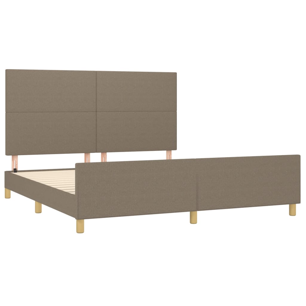 Vidaxl Rama Łóżka Bez Materaca, Taupe, 180X200 Cm, Obita Tkaniną