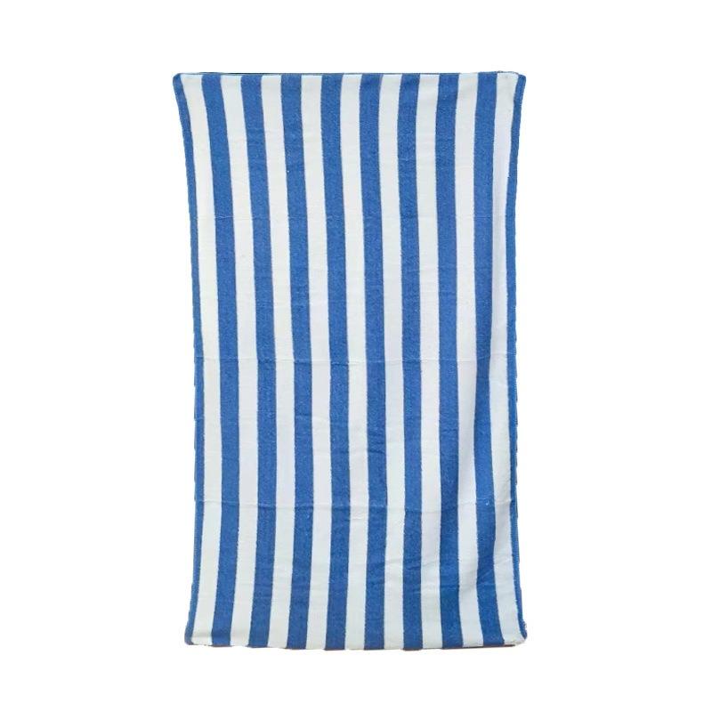 Popular Blue White Striped Beach Towel for Adults Super Absorbent Quick Dry Bath Towel