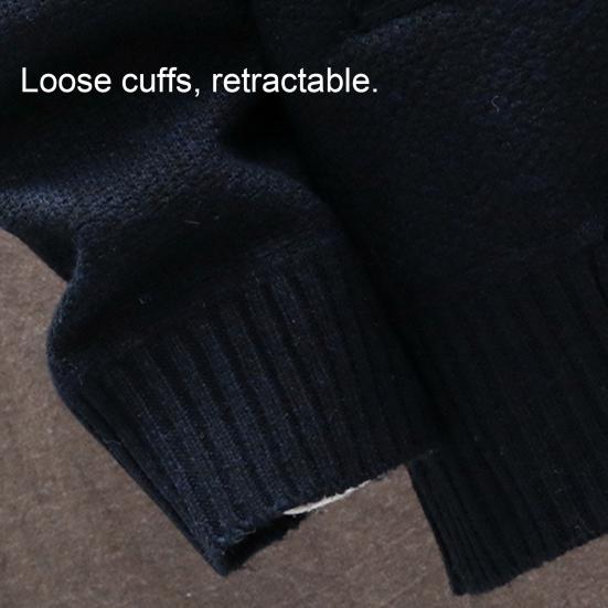 Pánský pletený kabát barevný blok s kapucí podzim zima zateplený plyšový hřejivý kardigan svetr pro každodenní nošení