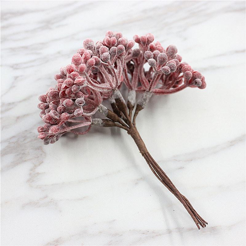 Fake Branches Simulati Leaf Wedding Props Home Artificial Landscaping Pine Needle Berry Hang Frost Flower Tree Branches Leaves
