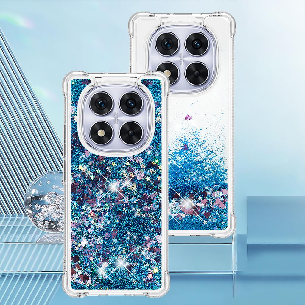 Bling Moving Liquid Floating Sparkle Glitter Case for Xiaomi 14T Redmi Note 14 13 12 11 Pro Plus 14C 13C 12C A3X Waterfall Cover