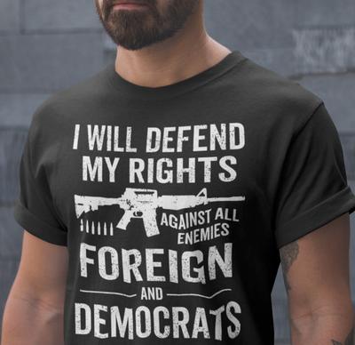 Mens Pro Gun 2nd Amendment USA Political T-Shirt Patriotic Shirts for Men