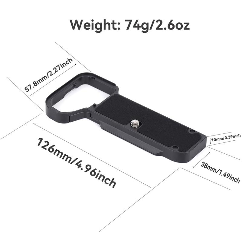 Universal Handgrip Grip Quick Release Plate Hot Shoe Cover Grip Tripod Mount Bottom Plate Replacement for A7C2 Camera