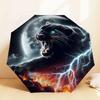 Black Panther Moonlit Storm Umbrella: Automatic Opening & Closing, Outdoor Travel Accessory, Lightweight and Durable
