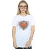 DC Comics Womens/Ladies Superman Wings Shield Cotton Boyfriend T-Shirt