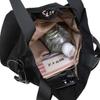 Drawstring Shoulder Bag Black Journey Snoopy