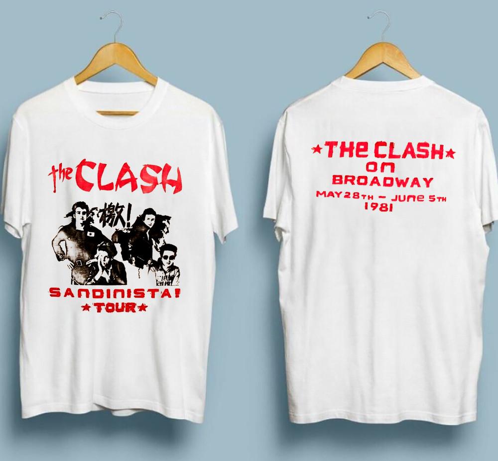 

The Clash On Broadway 1981 Concert White All Size SOFT STYLE SHIRT S08 Unisex T-Shirt S