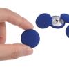 10pcs Fabric Cloth Covered Button 23mm Metal Round Sewing Buttons, Deep Blue/Yellow/Purple
