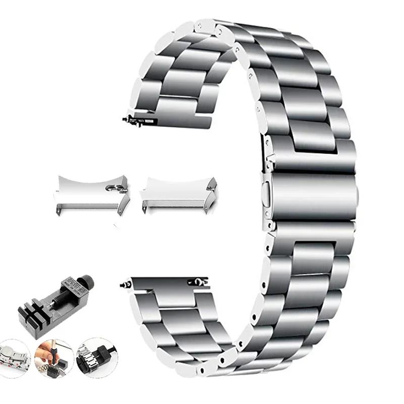 No Gaps Stainless Steel Band for Samsung Galaxy Watch7 6 4 Classic 46mm 47mm/Watch4 5 Pro 44mm 40mm Strap Curved End Bracelet