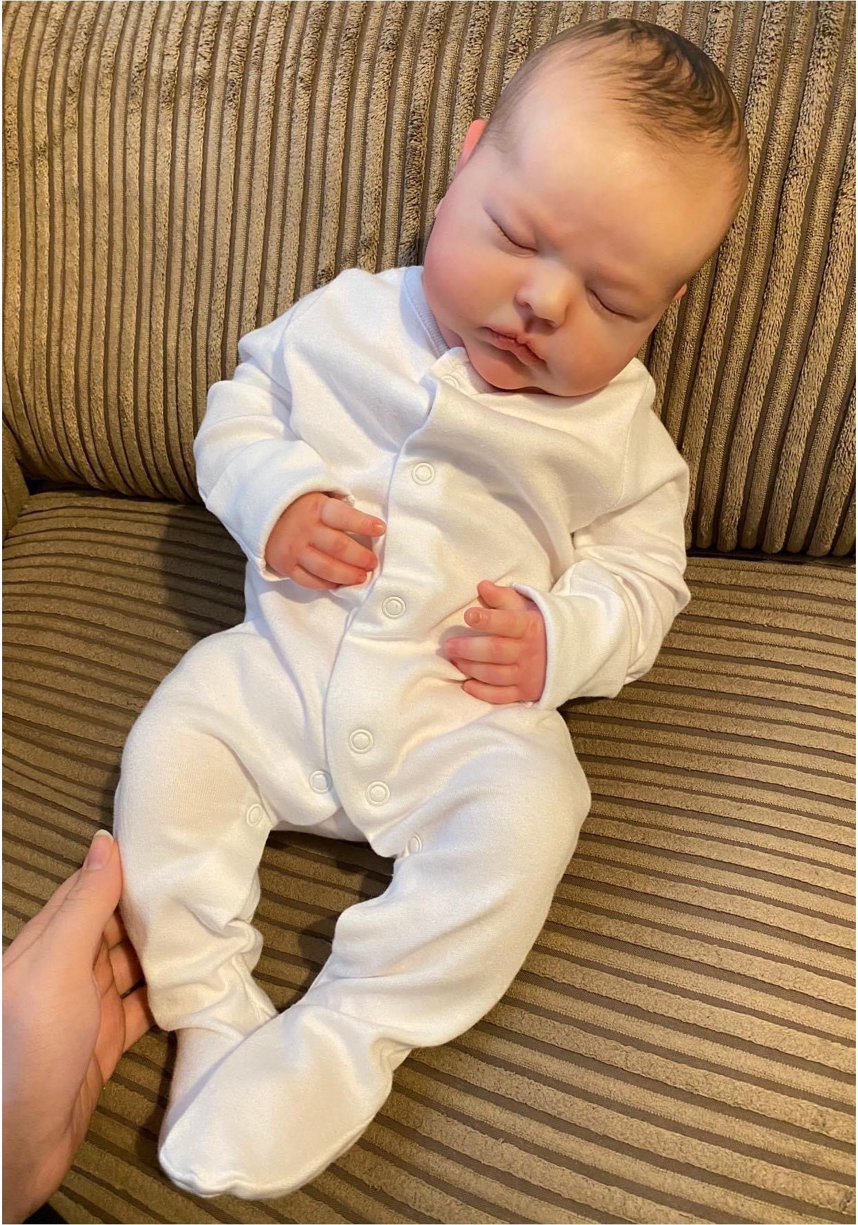 Tessa 20-Inch Realistic Reborn Baby Doll, Exquisitely Hand-Painted with 3D Details. 20-inch Cloth Body Bagged