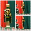 38cm/15 Zoll Festliche Weihnachts-Nussknacker-Ornamente, Holz-Handpuppe Sammlerfigur Ideal für Wohnkultur & Geschenke