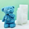 Bear Ornaments Dripping Glue Mold Diy Gypsum Ornaments Aromatherapy Candle 3d Stereo Standing Bear Candle Silicone Mold