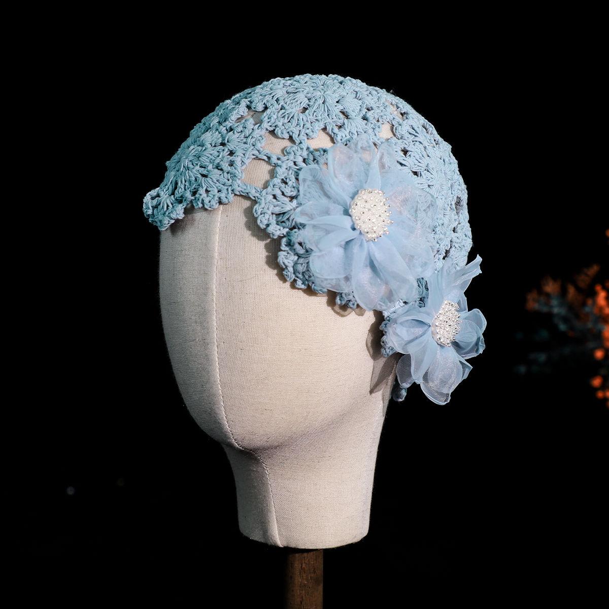 

Весна и Лето Французское Искусство Ретро Горячее Тиснение Цилиндр Невеста Помолвка Темперамент Головной Убор Крючок Цветок Ажурная Шляпа one size