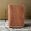 Retro Handmade Crazy Horse Cards Cases Top-Grain Leather ID Credit Card Holder Ultra Thin Wallet Mens Portability Card Bag