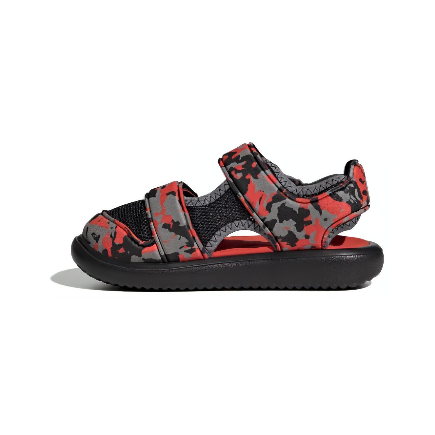 

Adidas Comfort Sandals Cushioning Abrasion Resistant Breathable Children s Sandals Gray Red Pre school IE0303