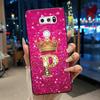 Phone Case For LG V30/V30 Plus/V30S ThinQ/V35 ThinQ Soft Silicone Beautiful Trendy Crown Letter Pattern Black Case Casing