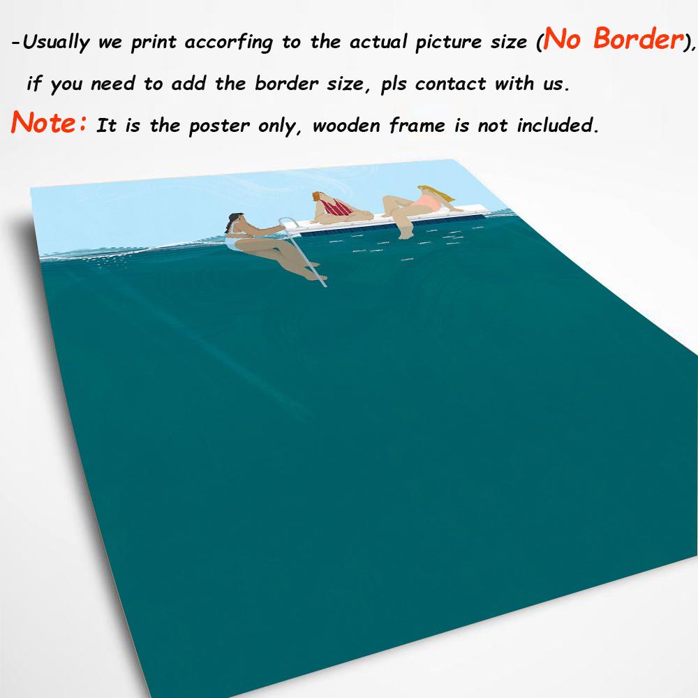 Schwimmer Leinwand Malerei Meer Ozean Beruhigende Poster und Drucke Moderne Dekoration Sommer Wand Kunst Bilder für Wohnzimmer Dekor