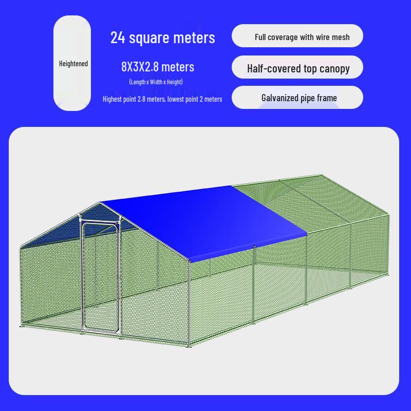 Large Outdoor Pigeon & Chicken Coop, Rabbit/Dog Pet Cage with Anti-Weasel Iron Net
