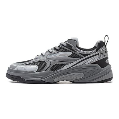 Li Ning CF Su Series Flash Star 2 Bequeme Vielseitige Dämpfung Strapazierfähige Low-Top Freizeitschuhe Herren Sneaker Schwarz Grau AGLT171-4