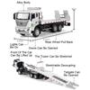 1:32 Scale Road Rescue Car Muck Transport Model Toy Flat Trailer Sound Light Engineering Vehicle Models Hobby Ornaments Gifts