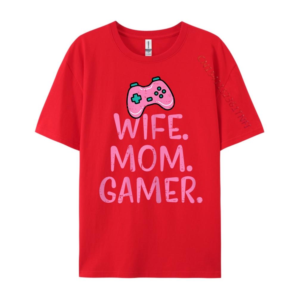 Wife Mom Gamer Funny Gaming Mothers Day Mama Mommy Women Camisetas Male Mens Clothing 2024 Chinese Style S