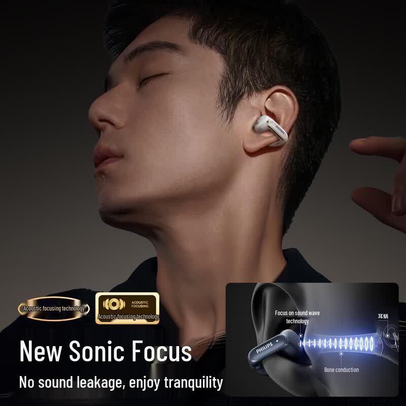 Philips TAT4459 Ear-Clip Open-Ear Wireless Bluetooth Headphones