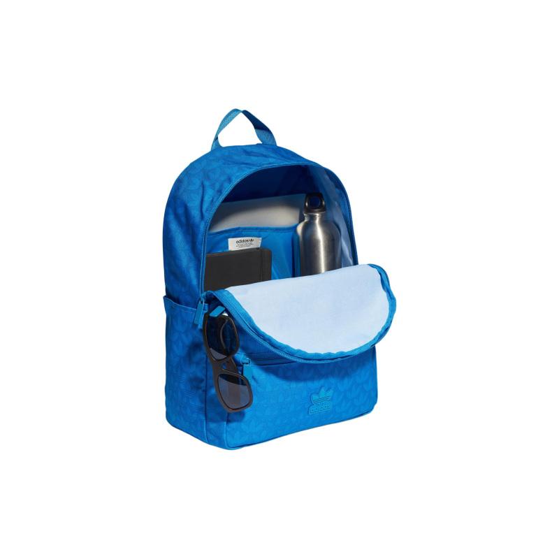 Adidas Originals Recycled Polyester Plain Weave Fabric Backpack Regular Unisex Bright Blue Adidas IJ5053