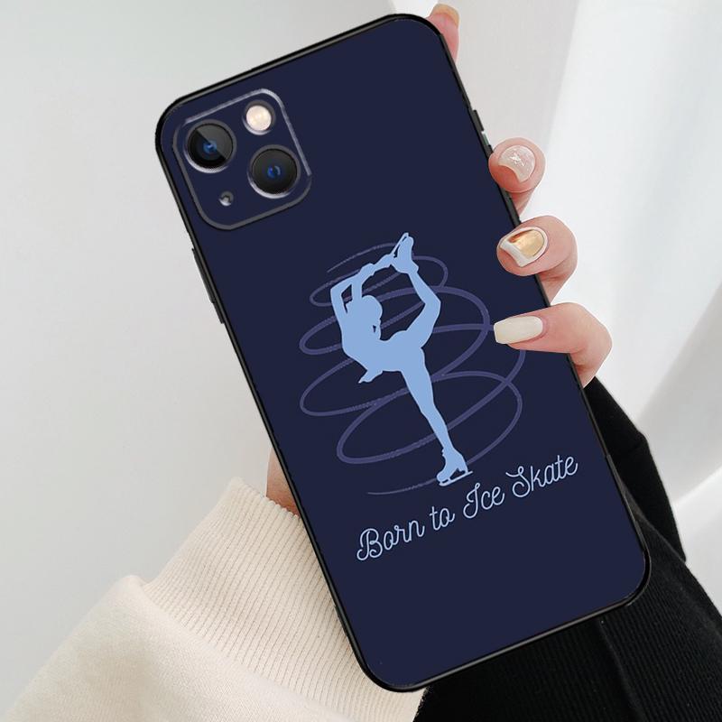 Figure Skating Ice Skating Phone Case For iPhone 13 Pro Max 16 15 11 12 14 Pro Max mini XR 15 16 Plus 16e Cover Coque